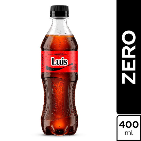 gaseosa coca cola 400ml zero botella